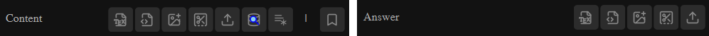 Content and Answer Toolbars